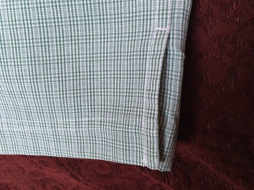 Izod Mens Short Sleeve Two Tone Green Checkered Casual Dress Shirt Pocket Medium - Picture 5 of 6