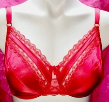   Vintage 32D Red Lace Bra Vassarette 1980's