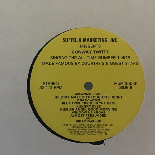 Conway Twitty - All No 1 Hits His Own and Others - LP Record - Vinyl Near Mint - Picture 3 of 4
