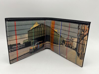 PAUL SMITH Mini Nottingham Multi Stripe Billfold Leder Geldbörse