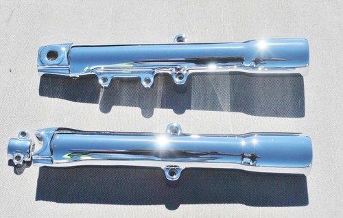 Harley Davidson Heritage FLSTC 2011-2017 Chrome Lower Slider Fork Legs Exchange - Foto 15 di 18