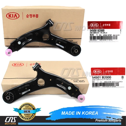 GENUINE Lower Control Arm LEFT & RIGHT for 14-19 Kia Soul 54500B2000 54501B2000 - Picture 3 of 9