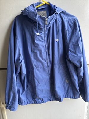 Pacific Trail Outdoor Wn’s Blue hooded jacket, Front full zip lightly lined  Sz L