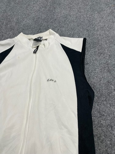 Louis Garneau Women's Cycling Jersey Sleeveless Full Zip Pockets Black/White M - Picture 10 of 18