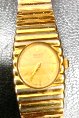 Seiko ladies gold tone watch 1E20-5099 | eBay