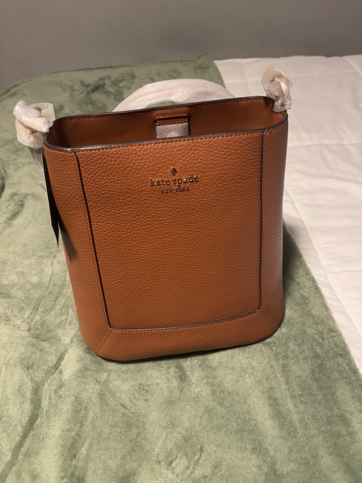 Kate Spade Gingerbread Brown Leather Bucket Bag