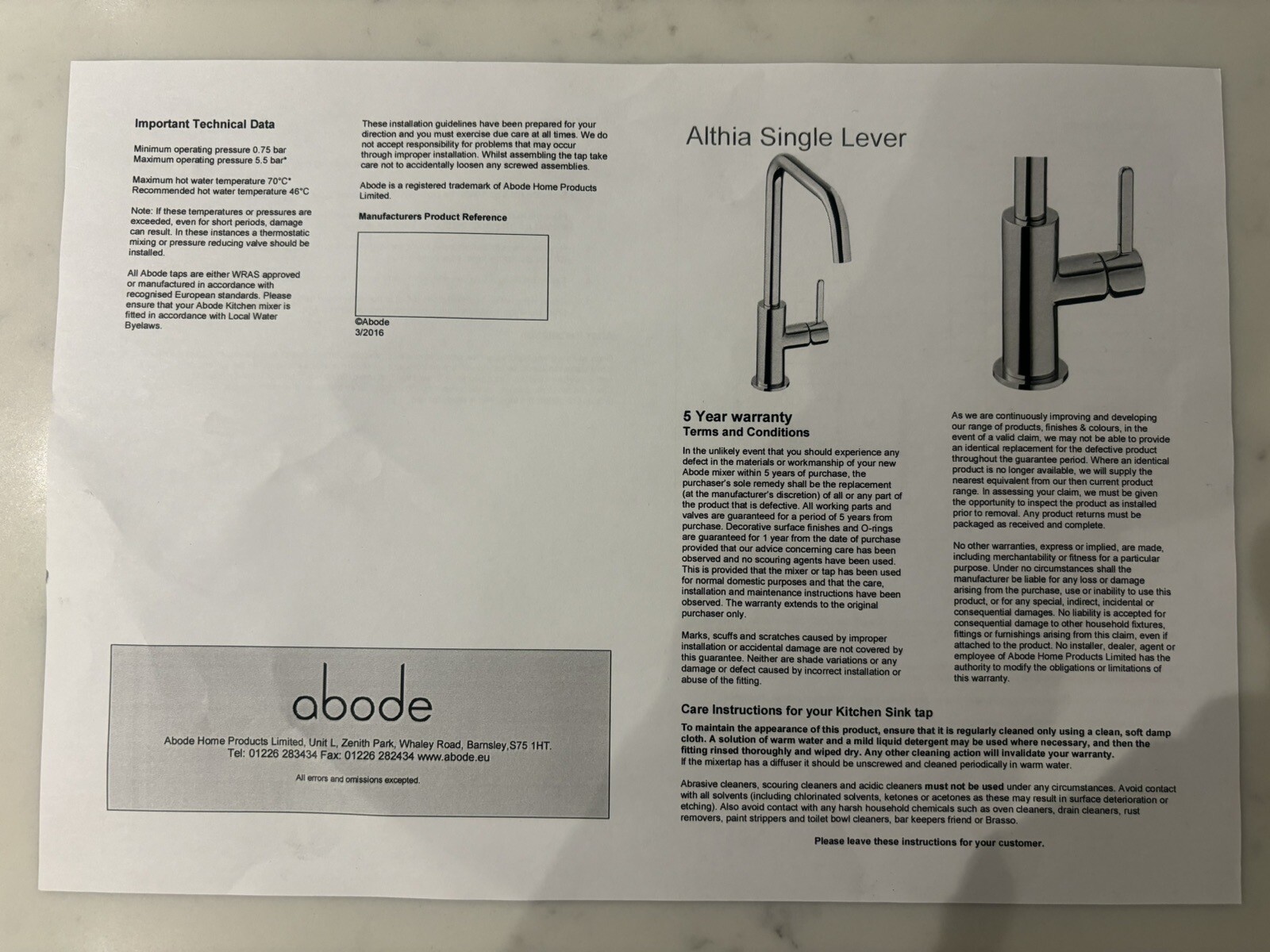 ABODE ALTHIA KITCHEN MIXER TAP BRUSHED BRASS eBay