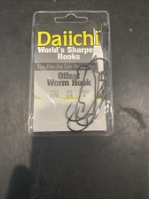 Daiichi Offset Worm Hook 3/0 D37Z 6 Per Pack