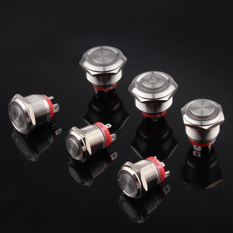 IP68 Metal Pushbutton Switch 16/19/22mm 15A/20A Momentary Latching Waterproof - Image 4 of 4