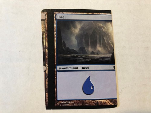 Miscut Island / Swamp German Misprint MTG GENUINE EDH Commander Magic - 第 1/2 張圖片