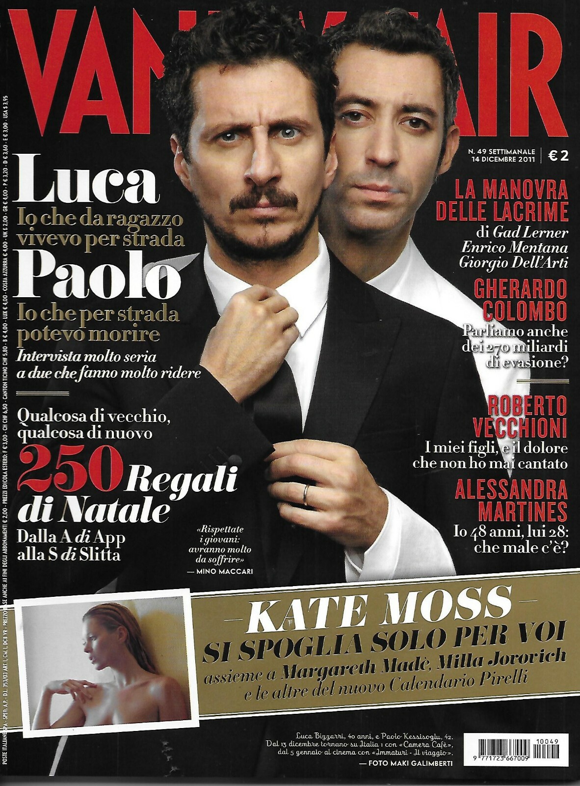 Vanity Fair Magazine Luca Bizzarri Kate Moss Ryan Gosling Maggie Gyllenhaal