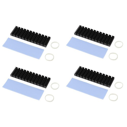 4x Dissipateur thermique en aluminium coussin thermique pour SSD N80 NVME M.2 NGFF 2280 PCIE