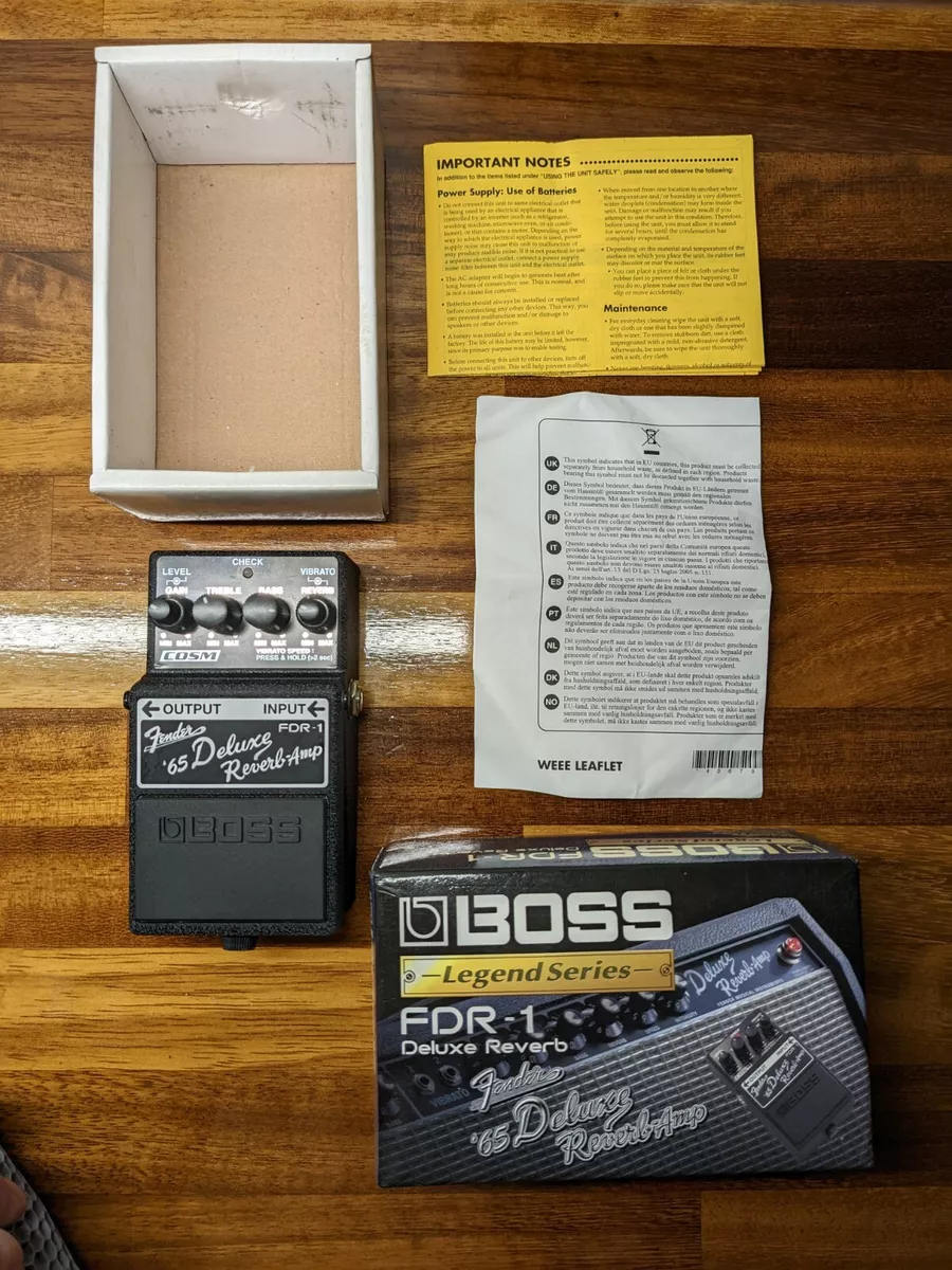 Boss FDR-1 Fender 65 Deluxe Reverb Guitar Pedal. 2007 - 1st year