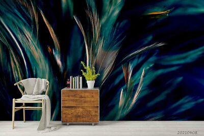 3D Feather Texture Self-adhesive Removable Wallpaper Murals Wall 
