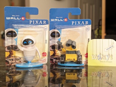DISNEY Pixar Wall-E Movie SET OF 2 Mattel Micro Collection Toys Mini Figures Eve