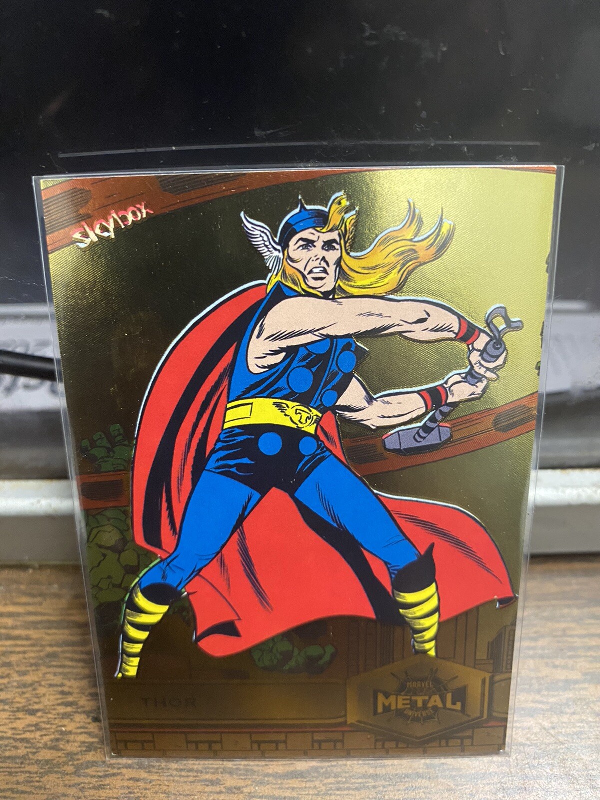 2021 Skybox Marvel Metal Universe Spider-Man Thor Gold FX Parallel #189