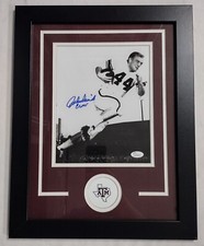 JOHN DAVID CROW Signed Autographed Texas A&M Framed 8x10 Photo JSA Authentic #2