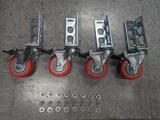 4pc Storage Rack Caster Wheels (for Boltless Self Locking Shelving Racks) 500lbs