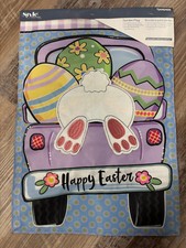 Doppelseitige Gartenfahne Frohe Ostern - Neu in Verpackung