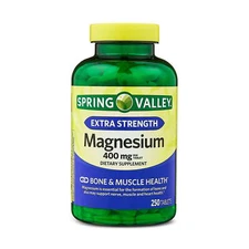Spring Valley Magnesium Bone & Muscle Supplement Tablets, 400 mg, 250 Count