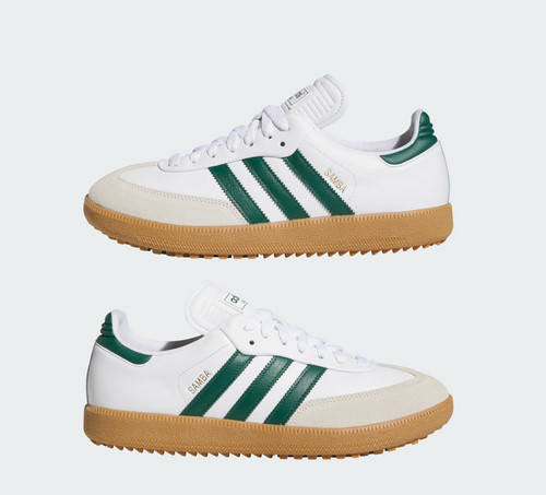 with box  adidas Samba Golf Shoes Footwear WhiteGreenGum4 JH6151 PK size G2U