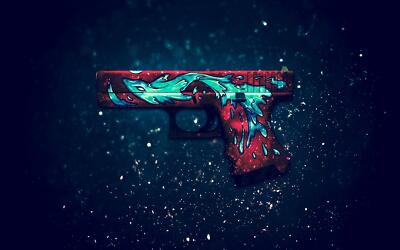 Anime Counter Strike Global Offensive Glock 18  Gaming Mat Desk 1807
