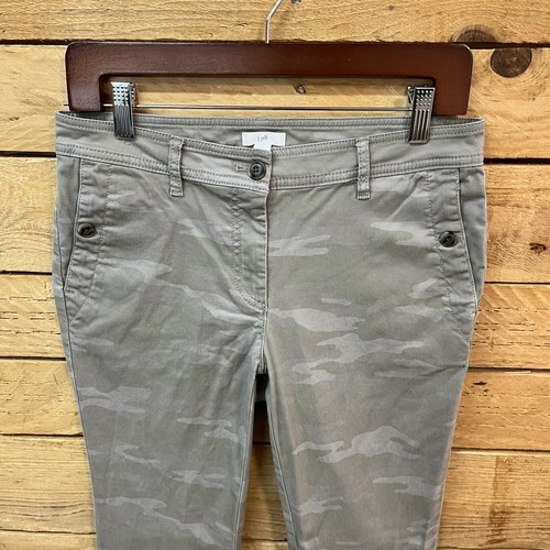 J. Jill Pants Womens 4 Gray Camo Camouflage Straight Stretch Chino 30x29 - Picture 2 of 9