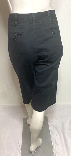 Pantalones cortos elásticos RAFAELLA Studio para mujer negros tiro medio bolsillos talla 8 - Imagen 3 de 5