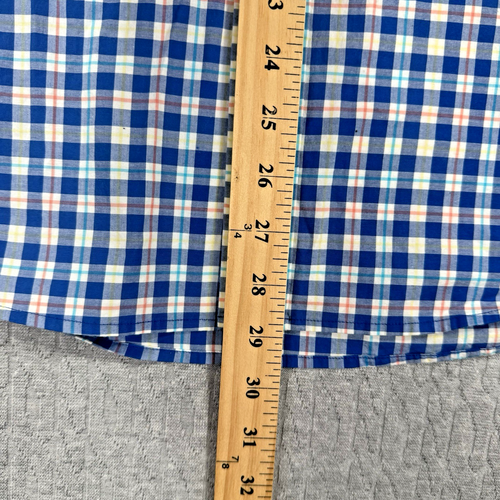 Southern Tide Shirt Mens Medium Blue Check Classic Fit Button Down Stretch - Picture 6 of 6