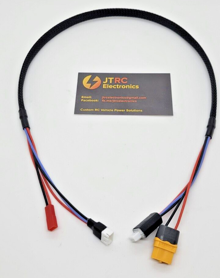 Redcat MT 18 Ascent 18 Lipo 2S Balance XT60 Charge Lead 24&rdquo; JST Red (RER31100)