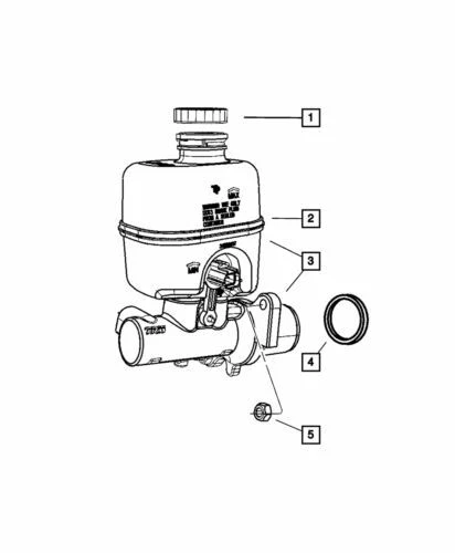 Genuíno Mopar 2006-2007 Jeep Liberty cilindro mestre de freio dianteiro 5189227AA - Imagem 4 de 4