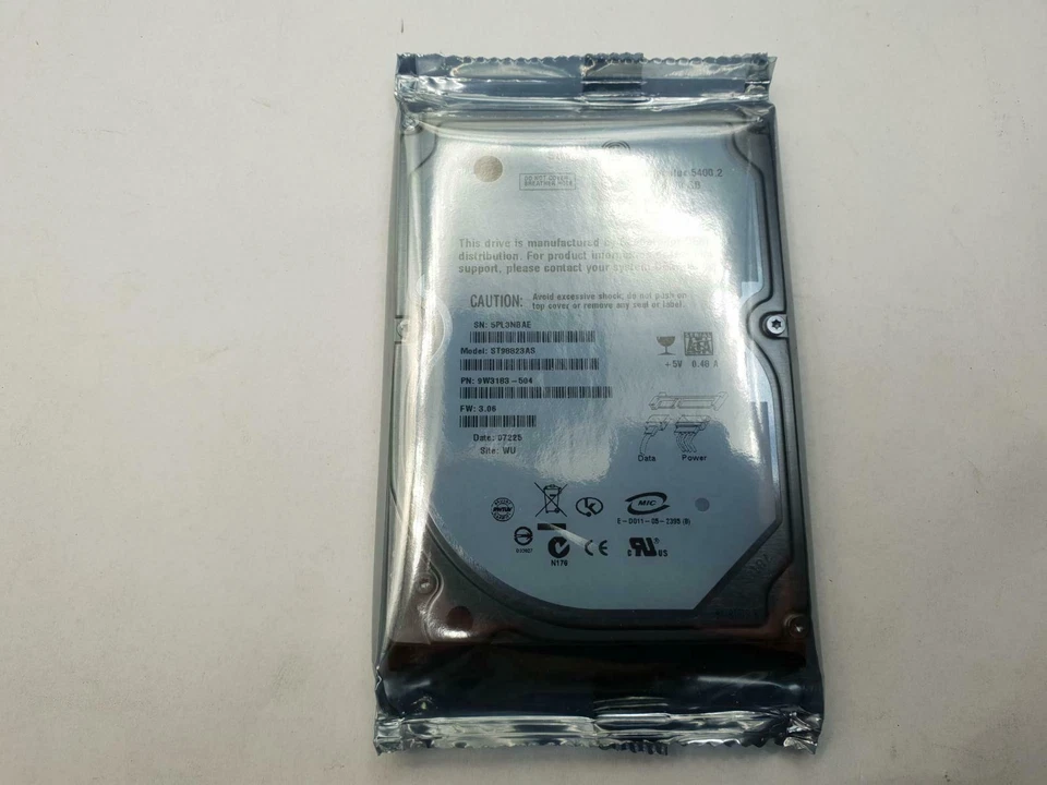 Seagate Momentus 5400.2 80GB SATA 2.5" Hard Drive ( ST98823AS ) NEW - Image 2 of 2