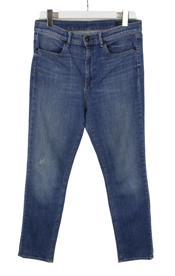 RAG & BONE Damen Jeans W30 Tapered Stretch Blau Zip Faded Distressed Denim - Bild 1 von 4