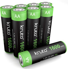 Solar Lights Batteries AA 1600Mah High Capacity 1.2V Ni-Mh Rechargeable AA Solar