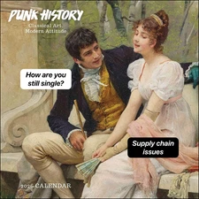 Punk History 2026 Wall Calendar: Classical Art, Modern Attitude