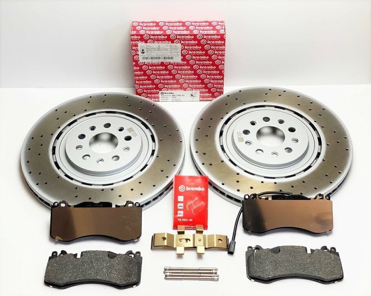 OEM 2013-21 Maserati Quattroporte GTS Front Brake Pads Rotors Genuine 670030936