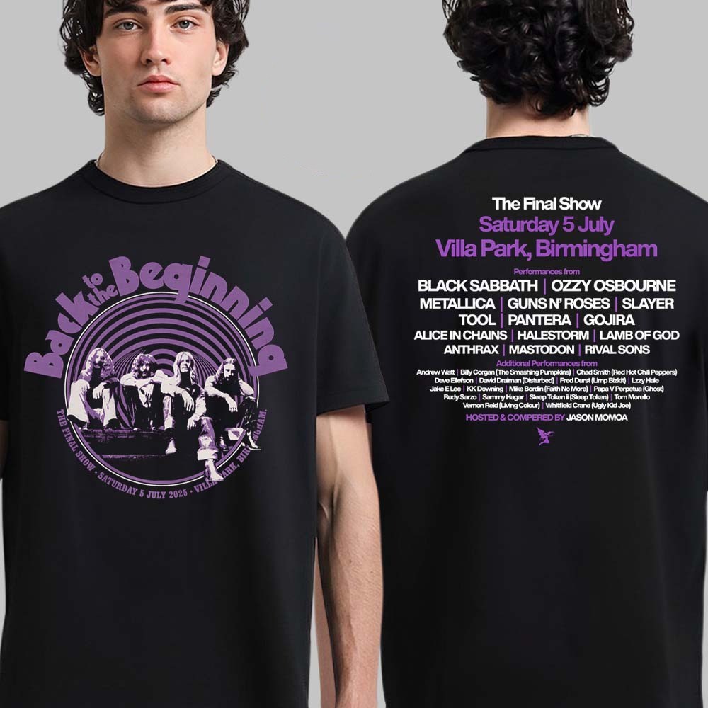 ブラックサバスback to the beginning Tシャツ BLACK SABBATH Back To The Beginning 2025 T Shirt Full Size S