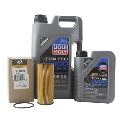 6L Liqui Moly Top Tec 6600 0W-20 Wix Engine Oil Change Kit for H247 GLA45 AMG