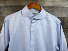 Suitsupply Dress Shirt Mens 16.5 42 Light Blue Egyptian Cotton Extra Slim Fit