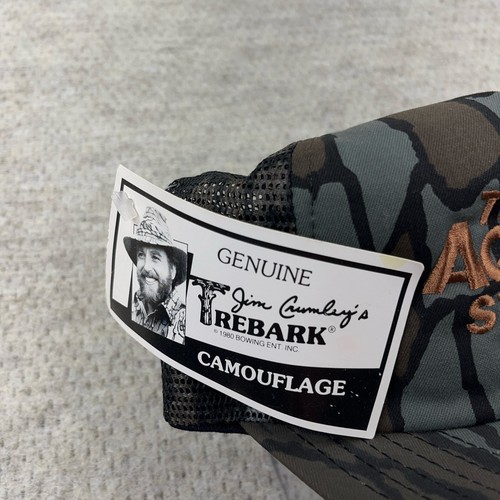 Vintage Trebark Camo Trucker Hat Cap SnapBack Made In USA 90s Team Aqua Mag - Picture 3 of 10