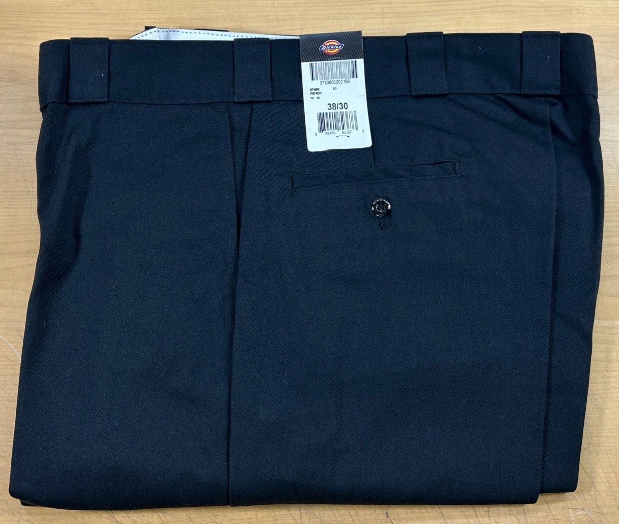 Dickies 874 Work Pants Men's 38x30 Black Original Fit (6369)