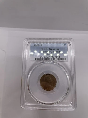1909 S Lincoln Wheat Cent PCGS VG Detail