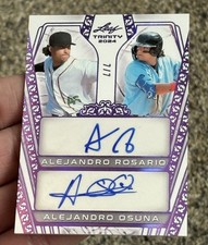 Alejandro Rosario Alejandro Osuna 7/7 Dual Auto 2024 Leaf Trinity Baseball 