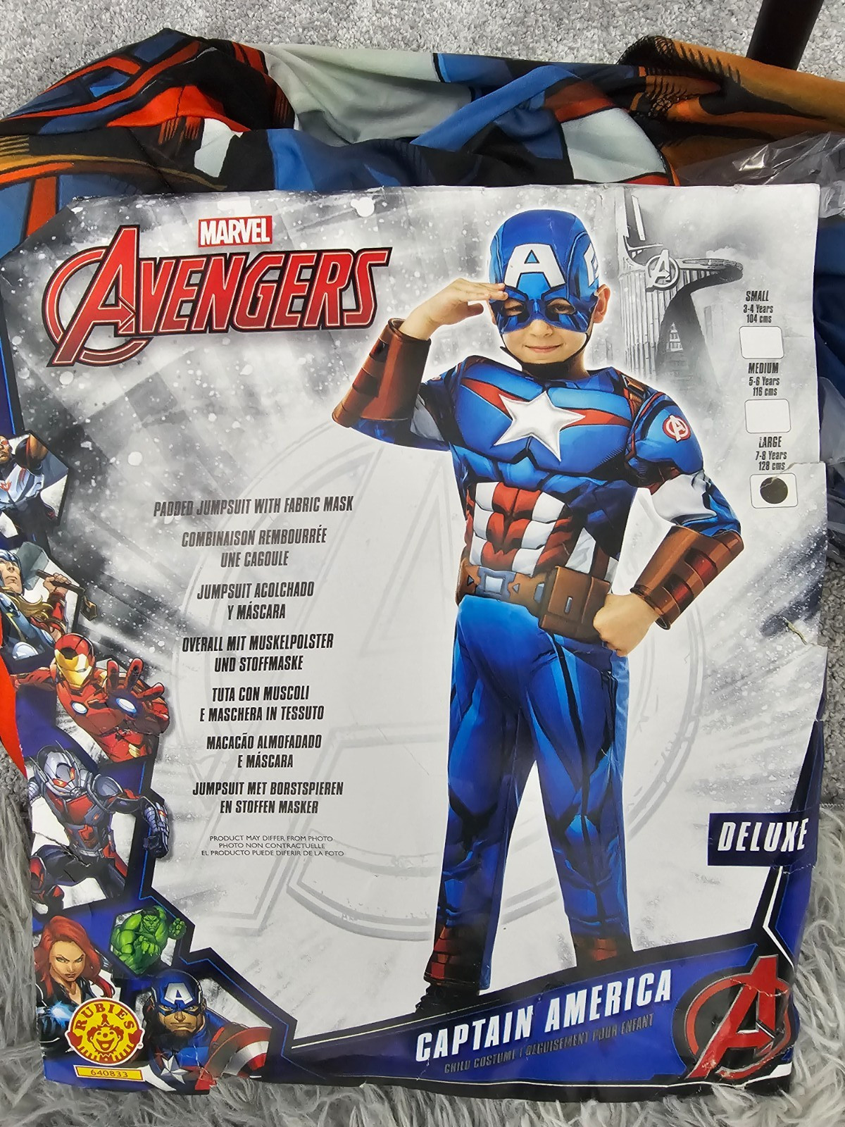Disfraz Oficial Capitán América Niños Superhéroe Marvel Niños Niñas