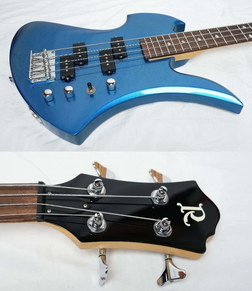 Bajo eléctrico B.C.Rich Mockinbird 2008 azul metálico usado Foto 3 de 4