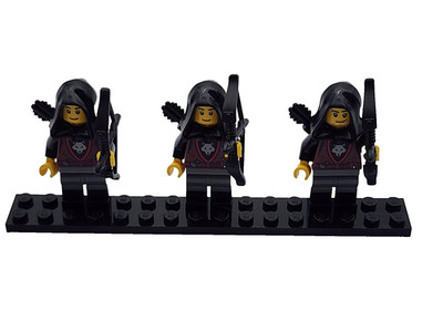 LEGO CASTLE WOLF PACK ARCHER BLACK HOOD 3 PACK MINI FIGURES