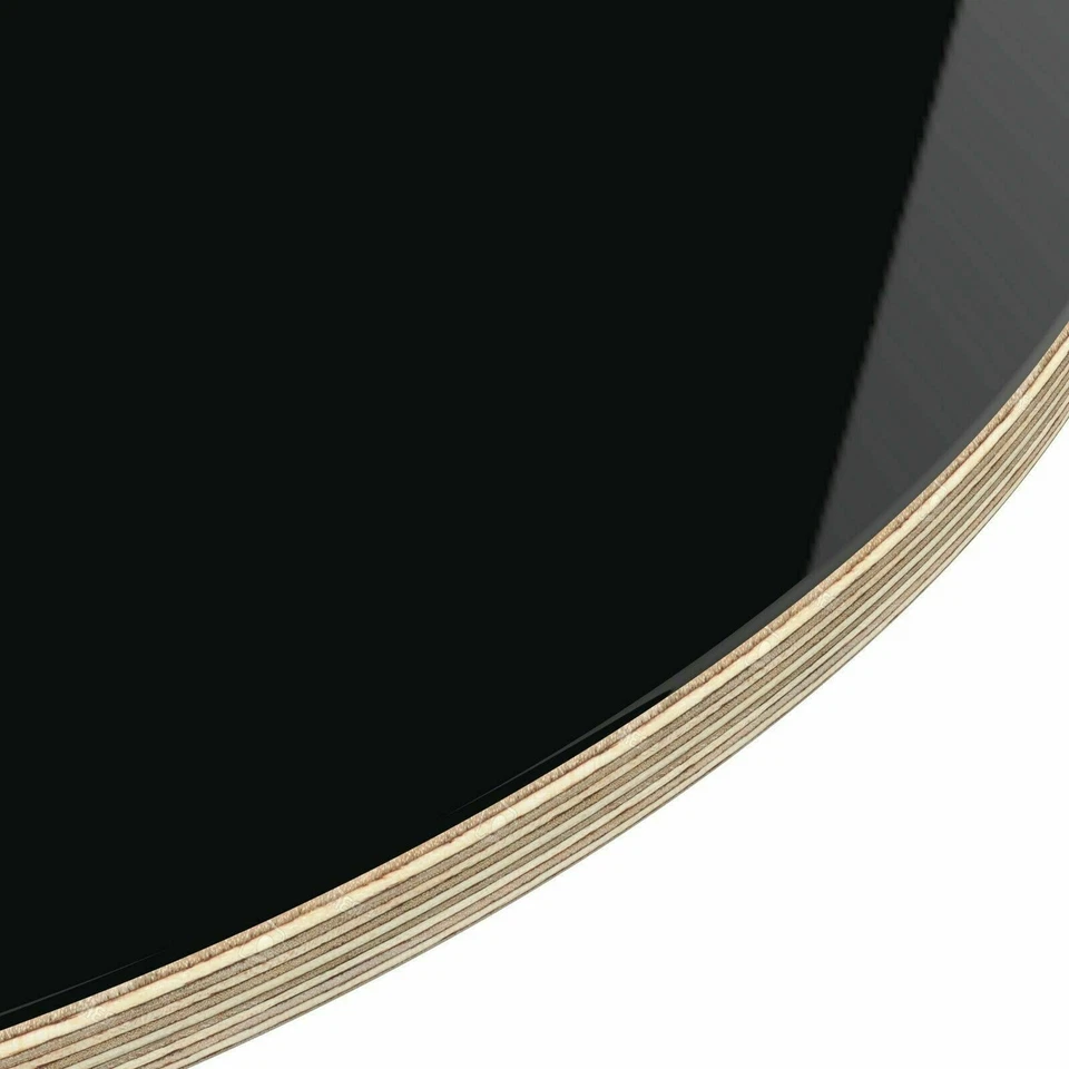 Tischplatte schwarz Holz Platte rund 18mm Multiplex Sperrholz beschichtet - Bild 3 von 4