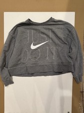 Nike Sweatshirt Women s Dri-Fit Just Do It Pullover Cropped Size M