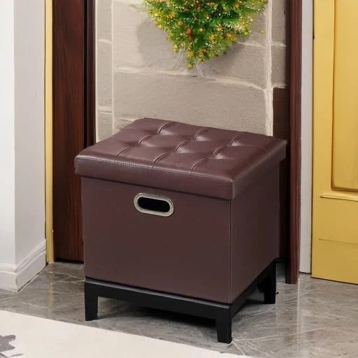Storage Ottoman Foot Rest Stool Small Leather Ottoman Bench Seat