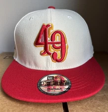 SAN FRANCISCO 49ers New Era 9FIFTY Snapback Adjust Hat Cap NFL Purdy Cream Red